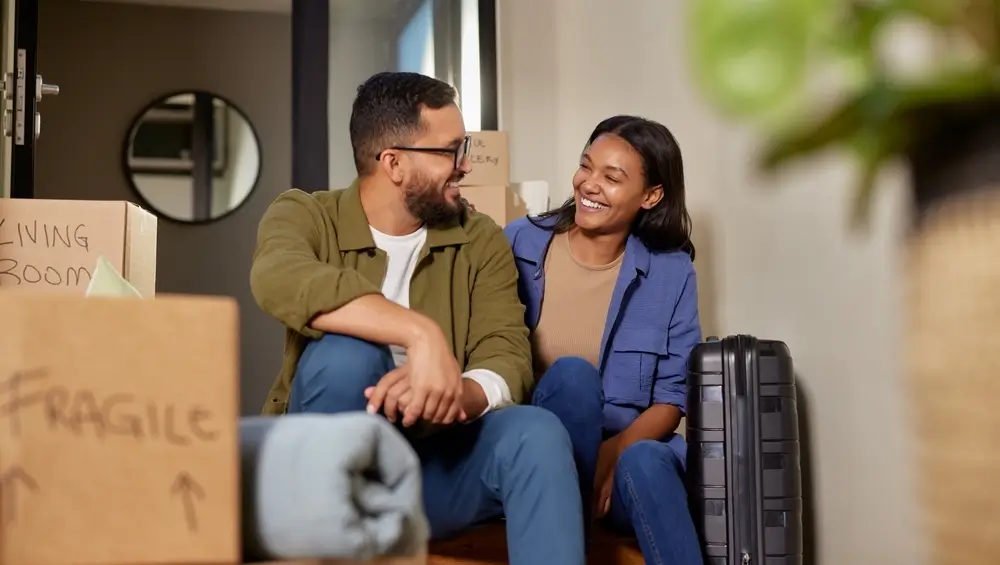 couple after moving into new home